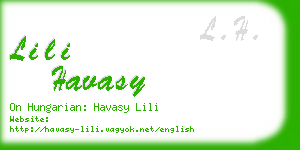 lili havasy business card